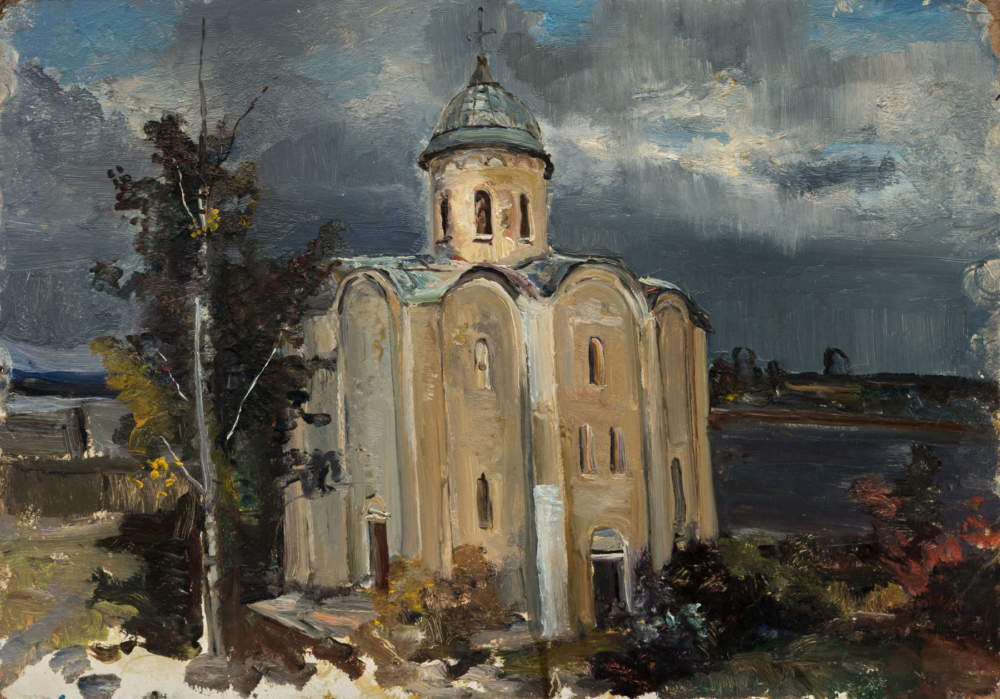 Картина «Церковь Св. Георгия в Старой Ладоге»