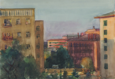 Рисунок «Москва. Вид из окна»