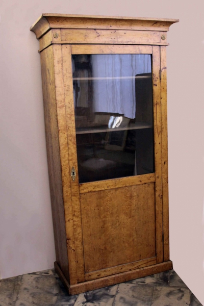 Книжный шкаф фанерованный шпоном карельской березы в стиле Ампир