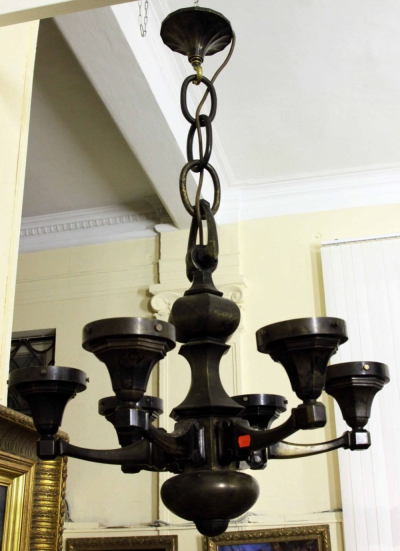 Люстра бронзовая в стиле Ар-деко на шесть точек (якорь)