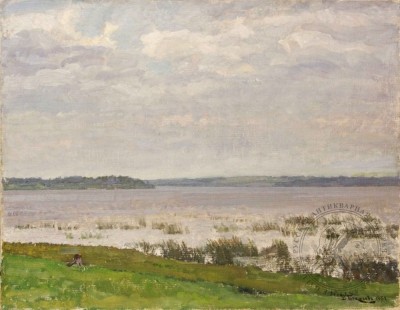 Картина «Летний пейзаж. Озеро» 1951 год