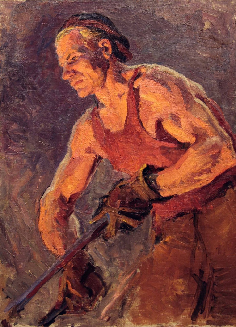 Картина «Прокатчик. Кировский завод» 1958 год