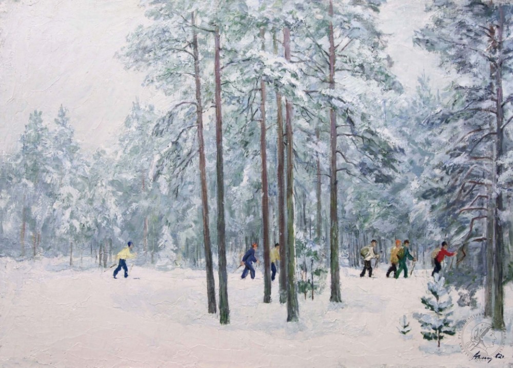 Картина «Лыжники» 1962 год