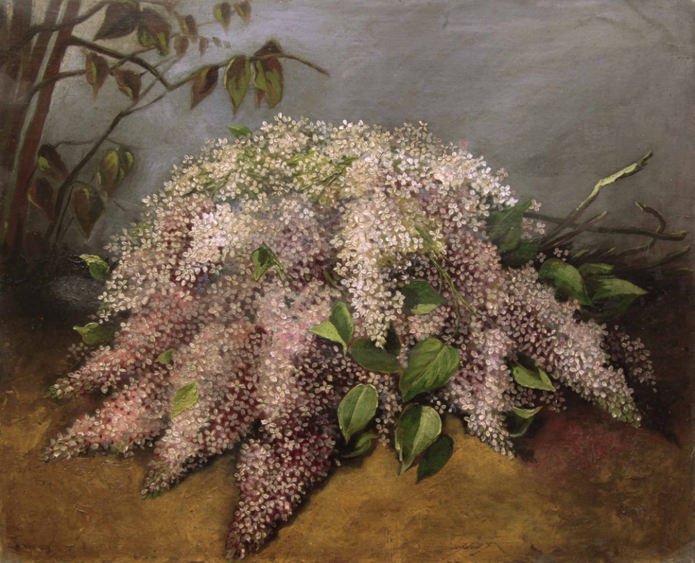 Старинная картина «Сирень»
