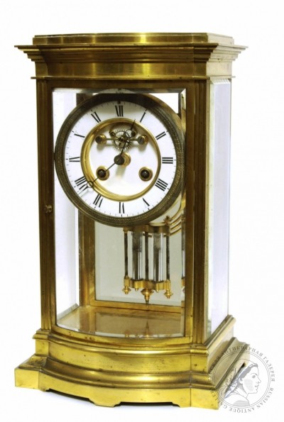 Часы кабинетные бронзовые с ртутным маятником Павел Буре
