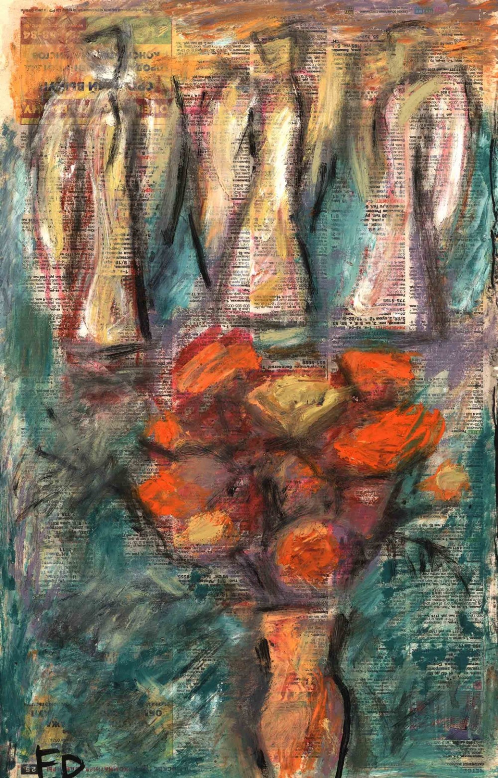 Картина «Букет красных роз»