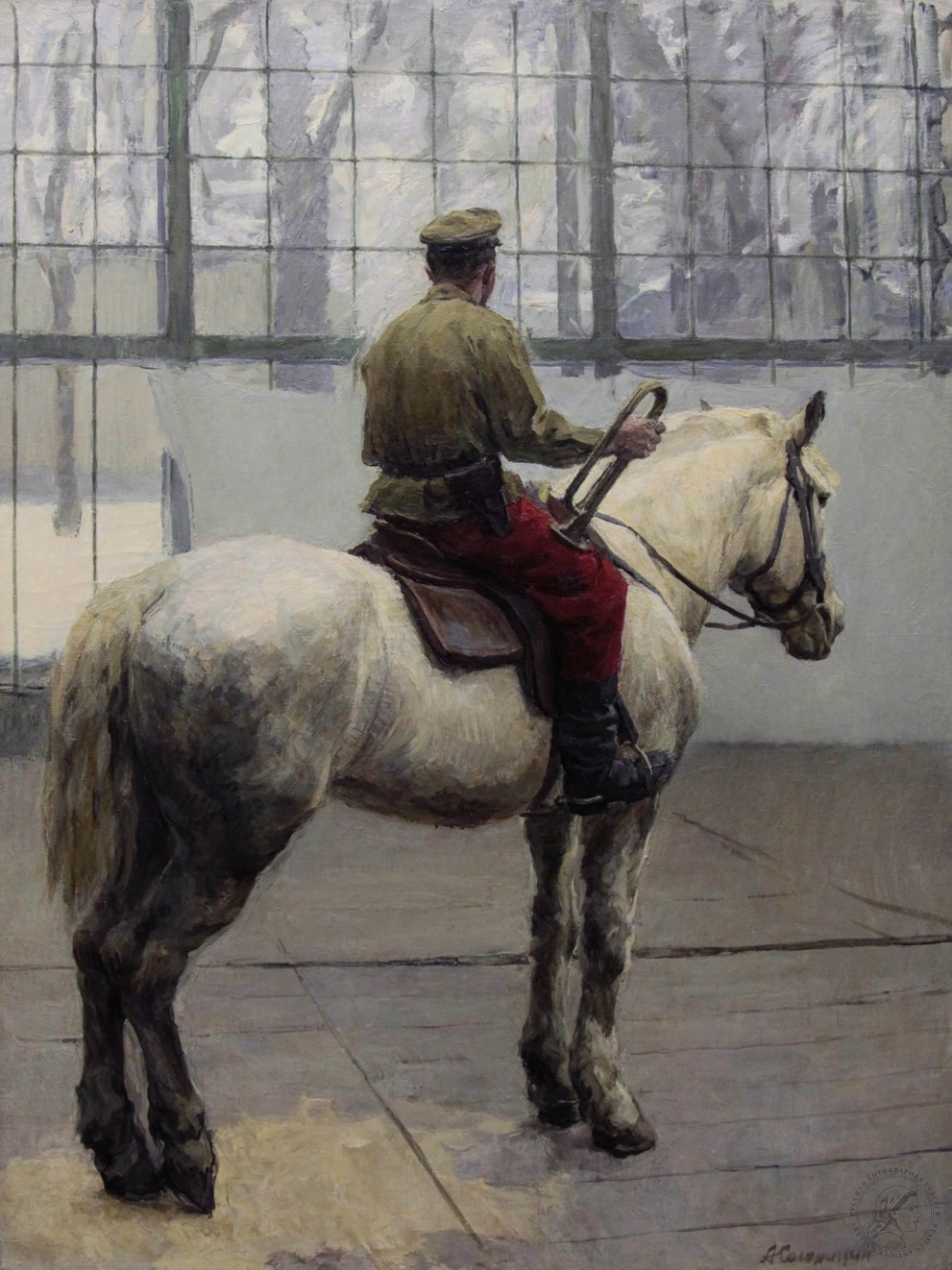 Картина «Военный горнист на лошади»