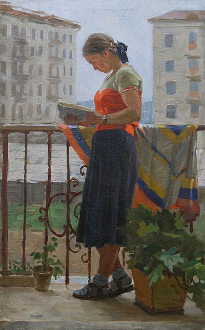 Картина «Жена художника на балконе»