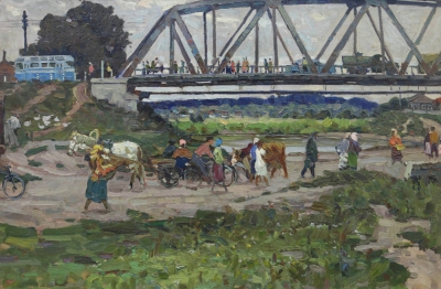 Картина «Мост через Медведицу в г.Петровске»