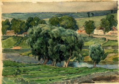 Этюд «Вид на реку»