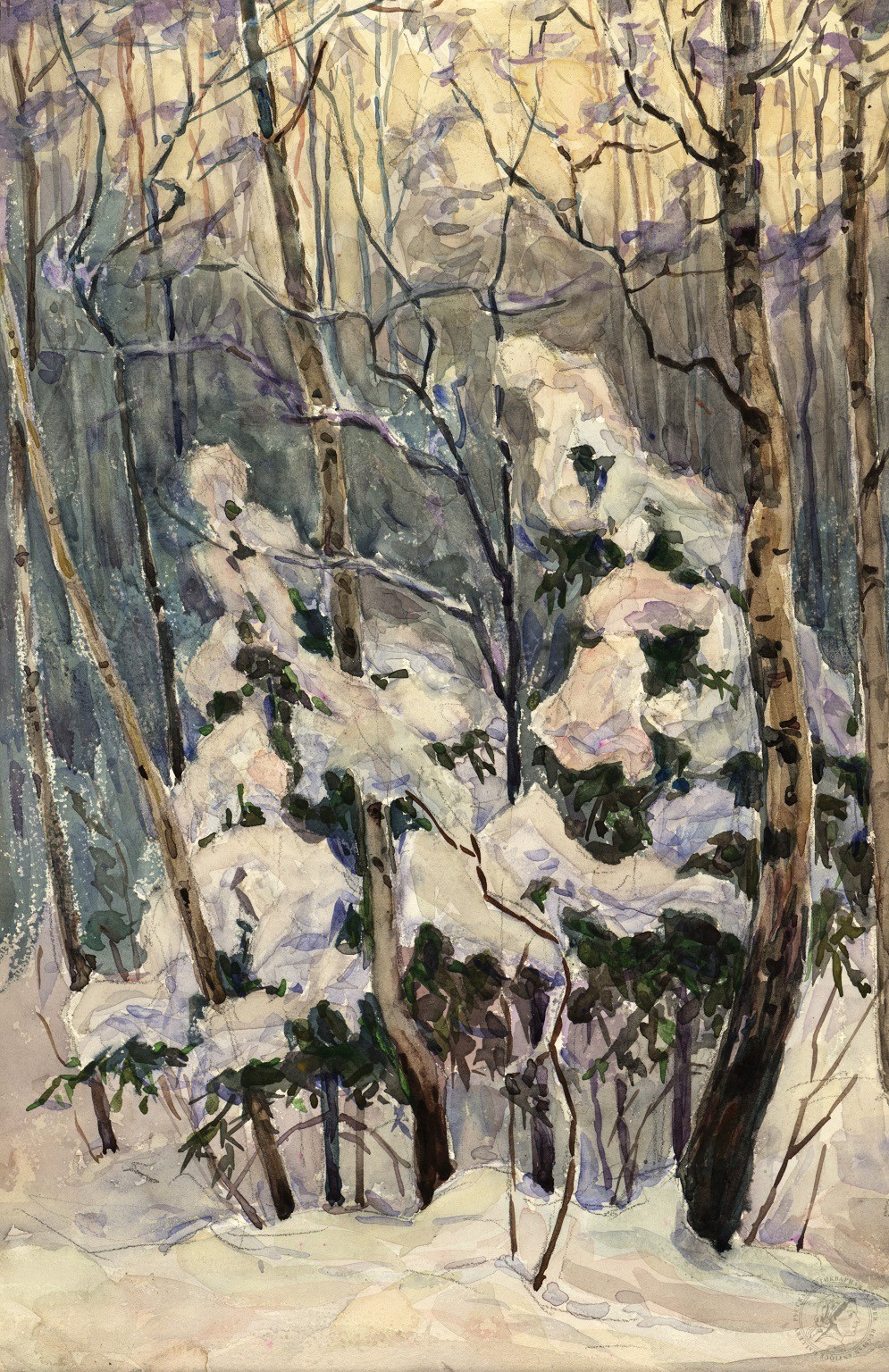 Картина «Ели в снегу»