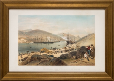 Литография «Вид набережной в Балаклаве»