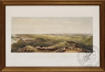 Литография «Вид с высот близ Балаклавы на линию обороны союзников, по состоянию на 25 октября 1854 года»