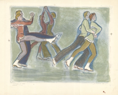 Литография  «Танцы на льду»