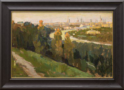 Картина «Вид с воробьёвых гор на Лужники»