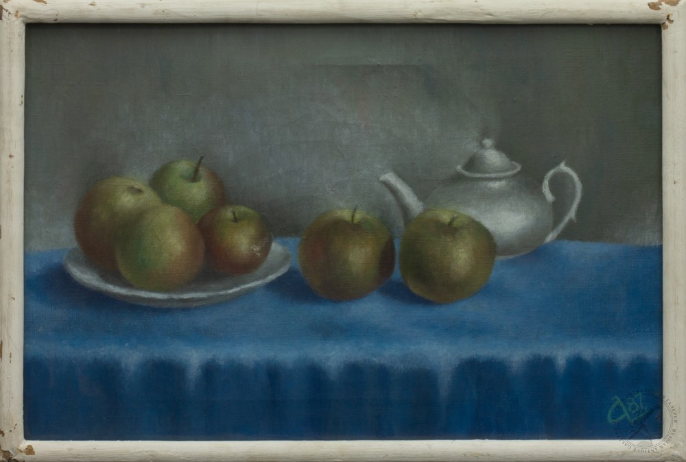 Картина «Натюрморт с яблоками и чайником»