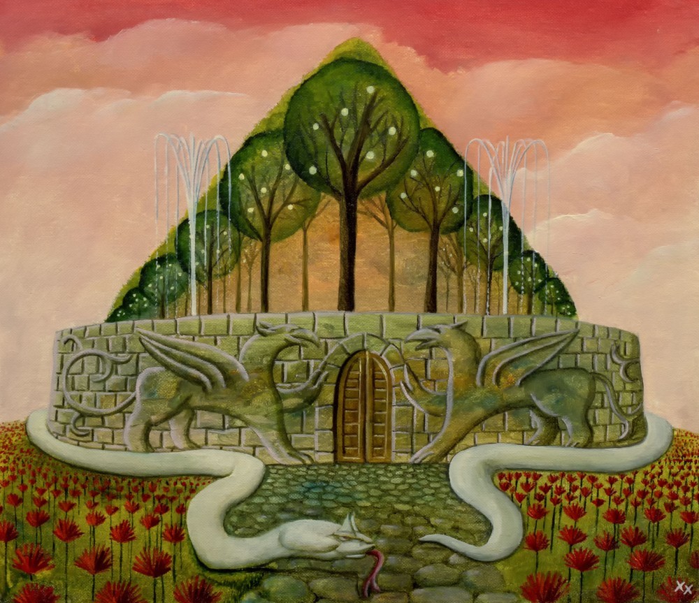 Картина «Сад с золотыми яблоками»