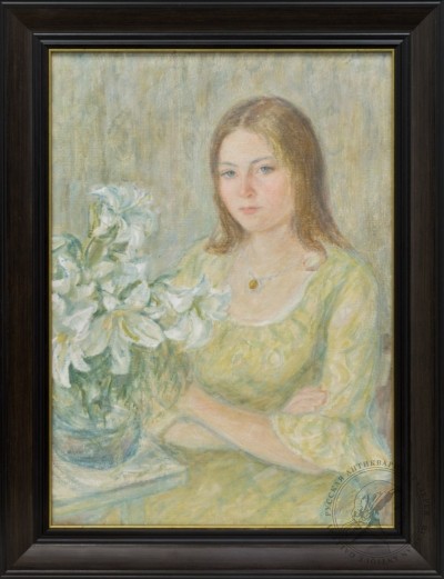 Картина «Портрет девушки в зелёном платье»