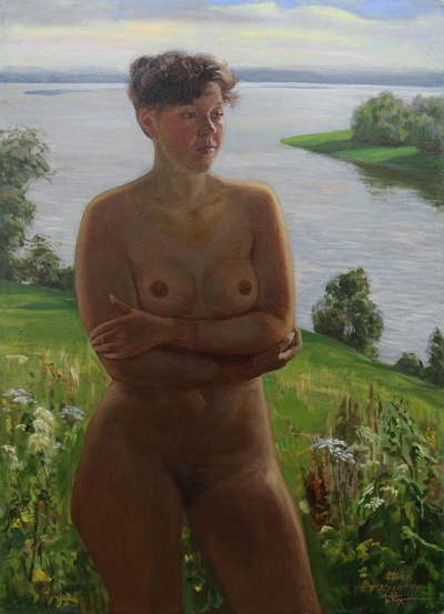 Картина «Девушка у озера»