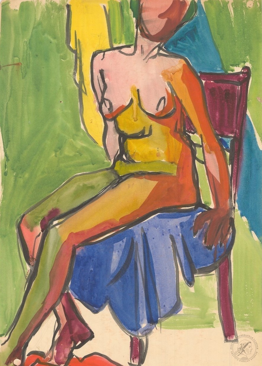 Рисунок «Сидящая натурщица»