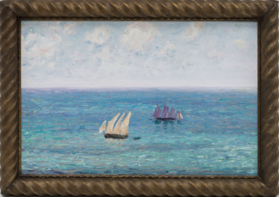 Картина «Морской этюд с кораблями»
