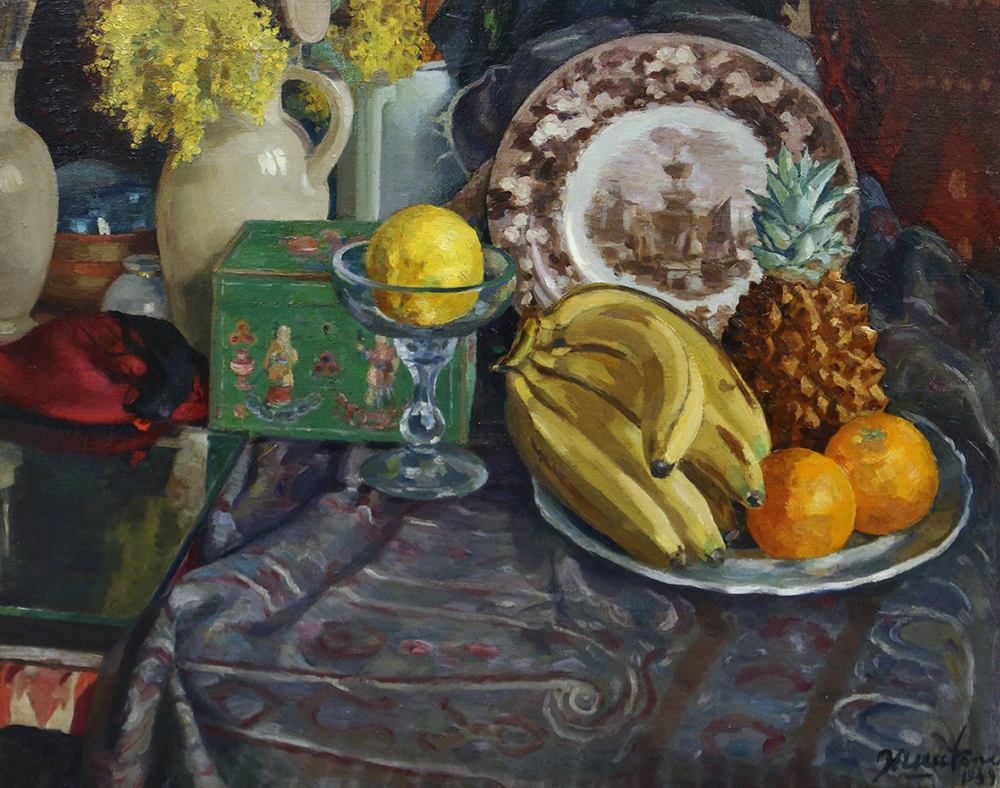 Картина «Натюрморт с фруктами в интерьере»