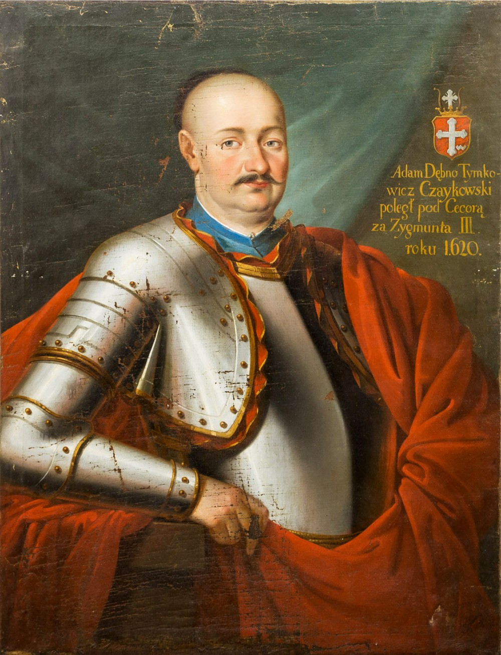 Старинный портрет «Адам Дебно Тумкович Чайковски» погиб под Цецорой за Зигмунта III в 1620 году