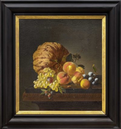 Картина «Натюрморт с тыквой, виноградом и сливой»