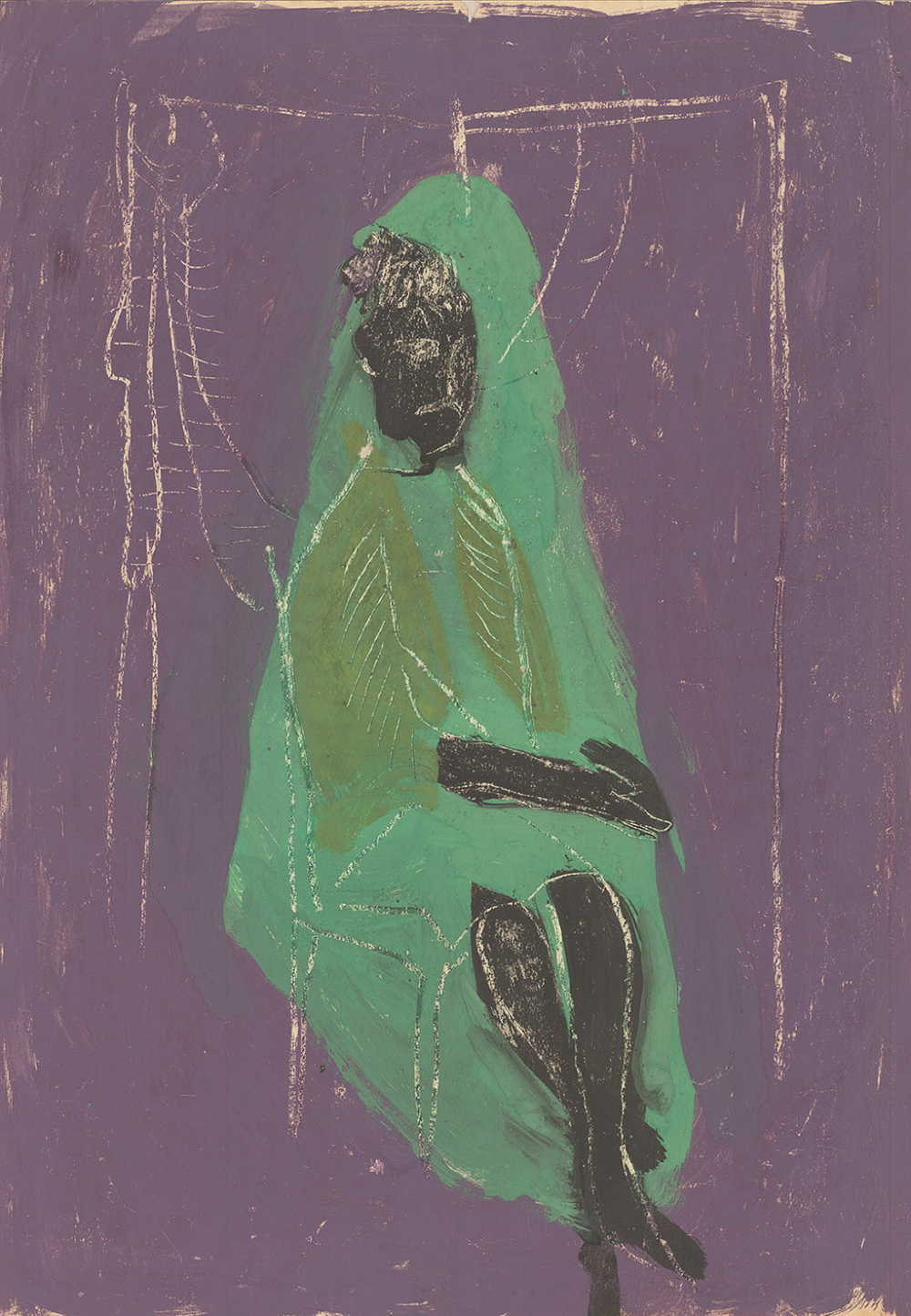 Рисунок «Девушка в зеленом»