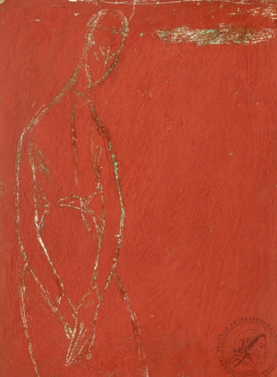Рисунок «Силуэт на красном фоне» художника Колли А.В.