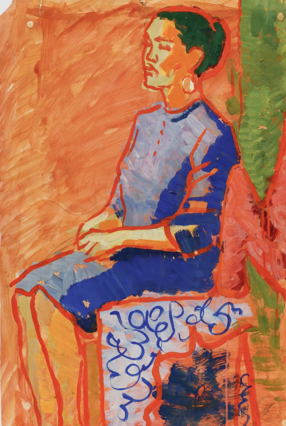 Рисунок «Женщина в синем»