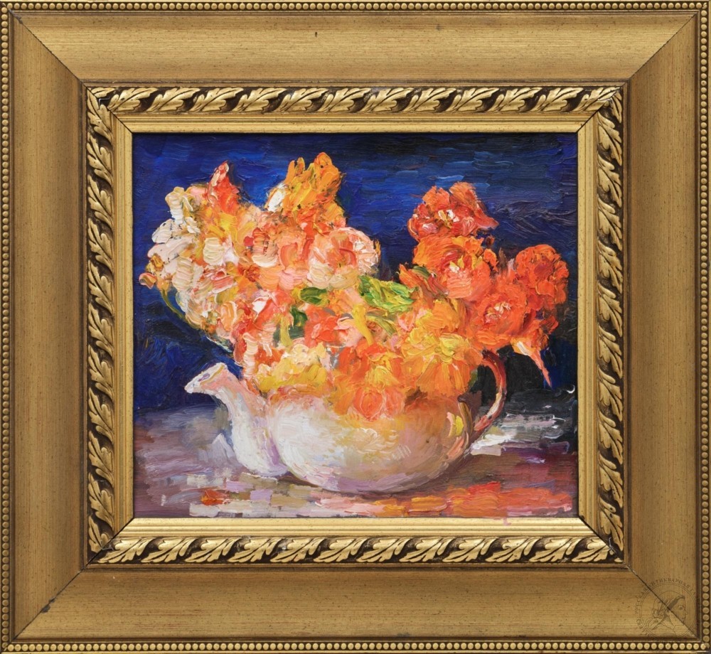 Картина «Цветы в чайнике»
