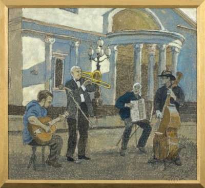 Картина «Уличные музыканты»
