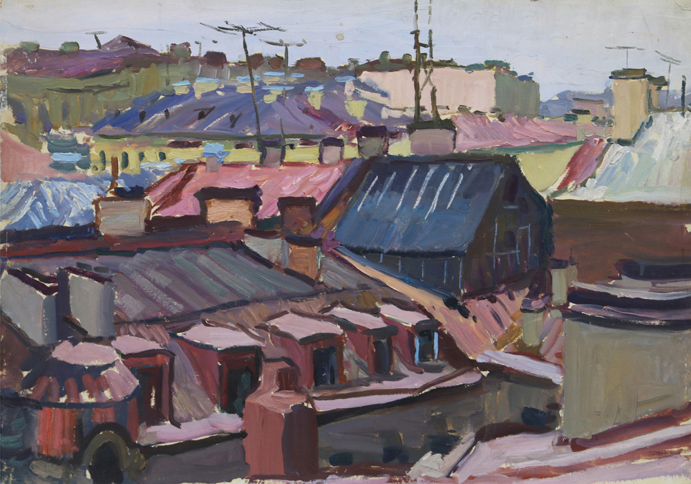 Картина «Ленинградские крыши»