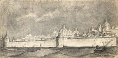 Рисунок "Псковский Кром" художник Шенгелия Л.А.