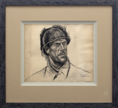 Рисунок «Донбасс. Портрет шахтера.»