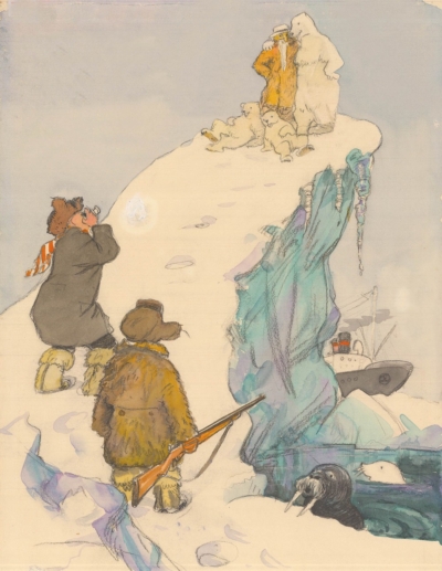 Рисунок «Старик Хоттабыч на Северном полюсе»