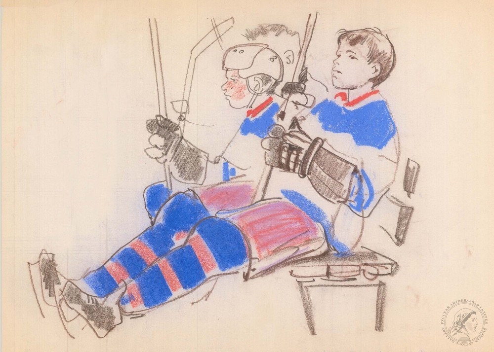 Рисунок «Молодые хоккеисты»