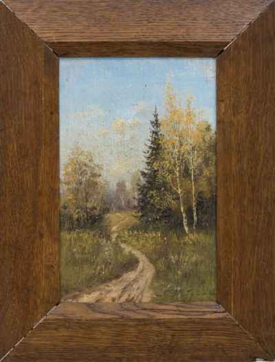 Картина «Дорога в осеннем лесу»