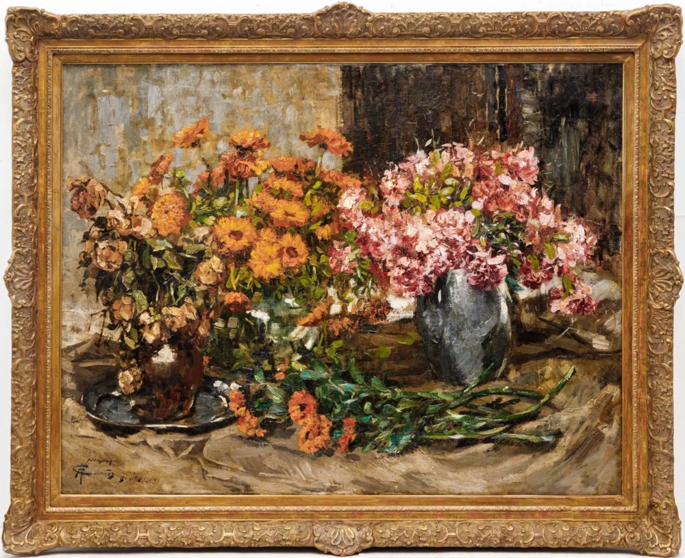 Картина «Натюрморт с садовыми цветами»