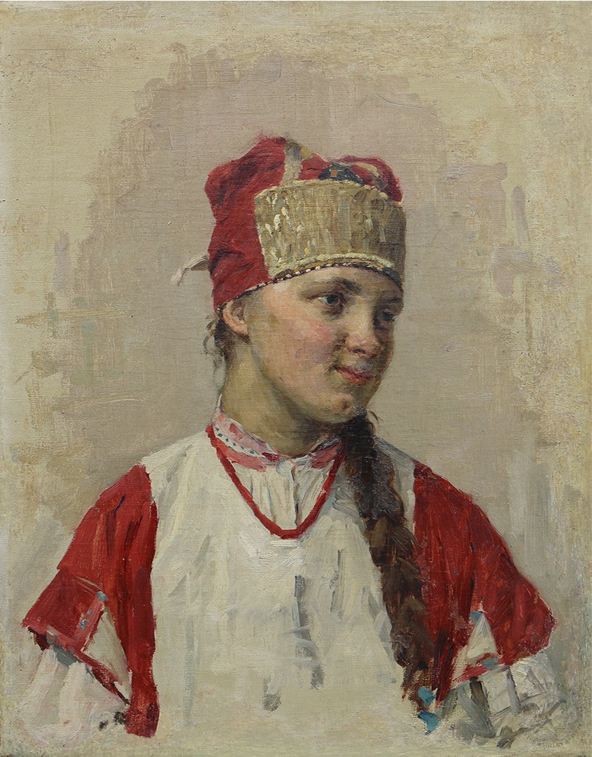 Картина «Портрет девушки в кокошнике»