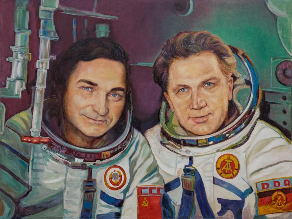 Картина «Космонавты Валерий Быковский и Зигмунд Йен»