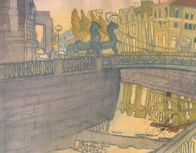 Рисунок «Грифоны на Банковском мосту»