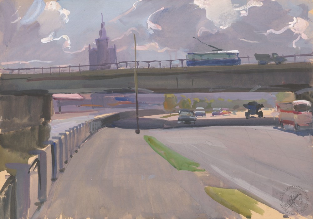 Картина «Вид на МИД от Новоарбатского моста»