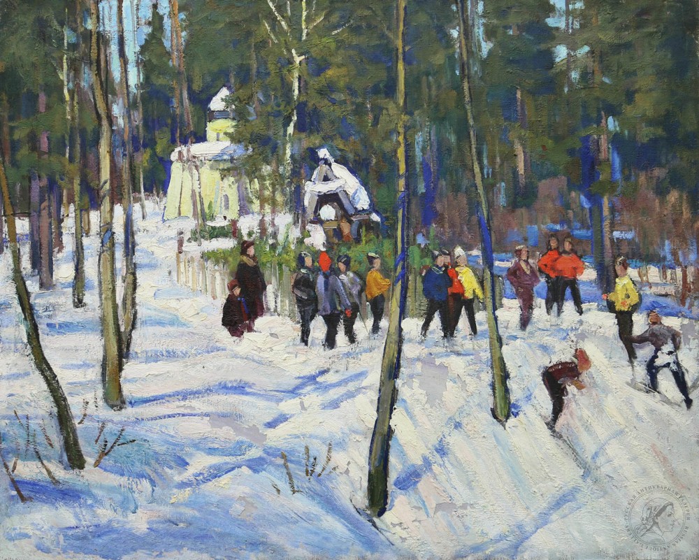 Картина «Зима в Абрамцево»