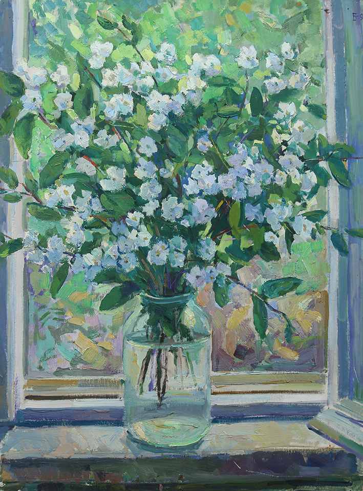 Натюрморт «Черемуха в банке»