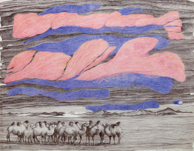 Рисунок «В пустыне Такла-Макан (Монголия)»